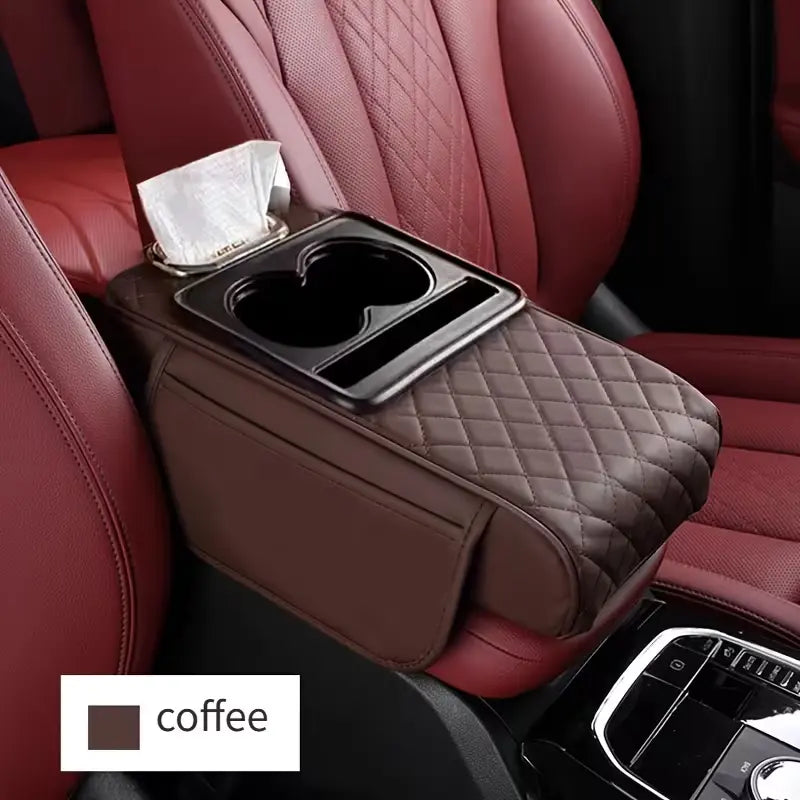 Auto naslon za ruku sa memorijskom penom – držač za čašu i telefon - Vufri Shop