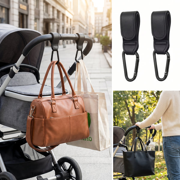 Premium kuke za kolica za torbe – 2 kom (CRNA)