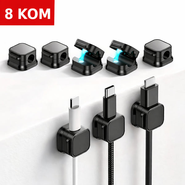 Magnetni držači za kablove – organizator za sto (8 kom)