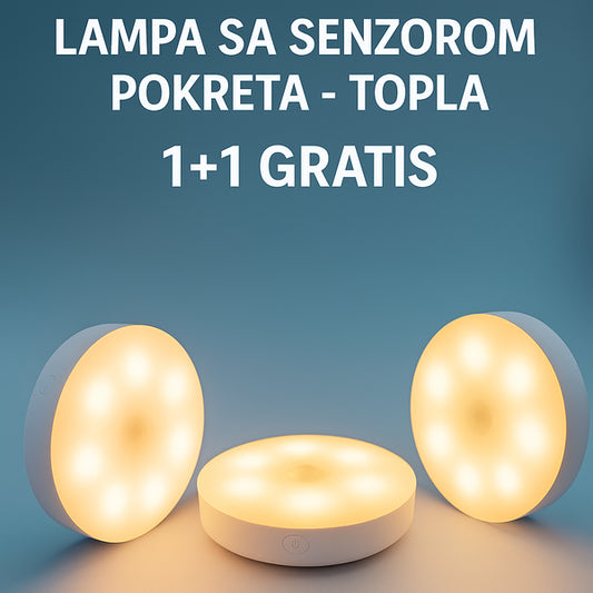 Lampa sa senzorom pokreta - topla 1+1 GRATIS - Vufri Shop